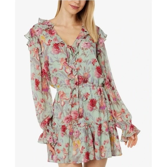 PAIGE Dresses & Skirts - Paige Garcelle Floral Silk Midi Dress Quiet Luxury Wedding Party